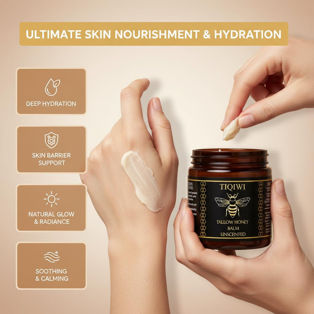 XYAIZL ingredients label highlights organic grass-fed beef tallow and vitamins.