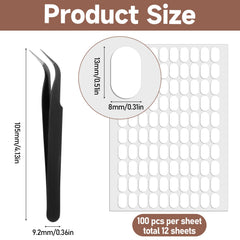 Xyembu nail-tape-tweezers-included simplifies handling for DIY nail art.