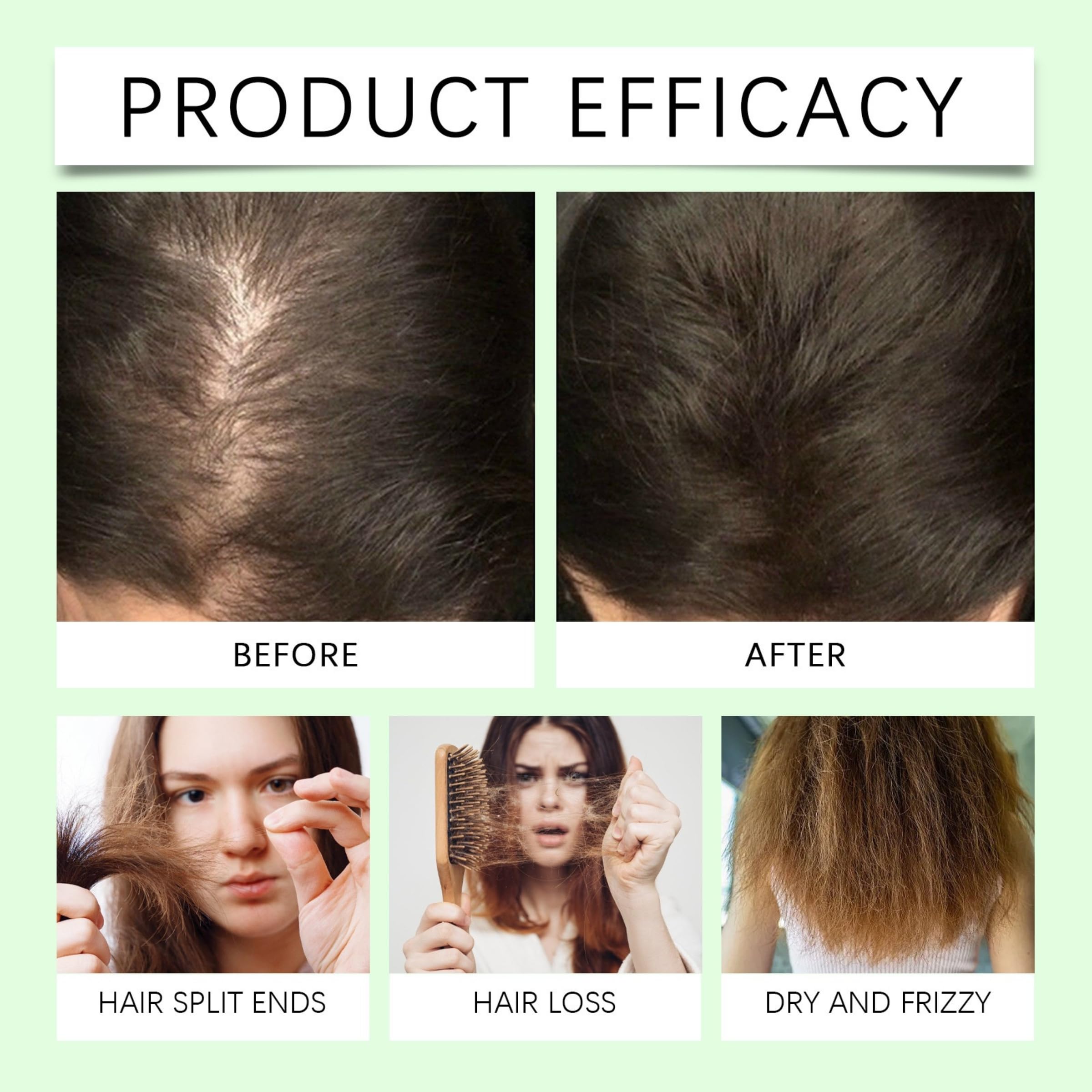 Hydrolyzed keratin detail indicating hair strengthening properties