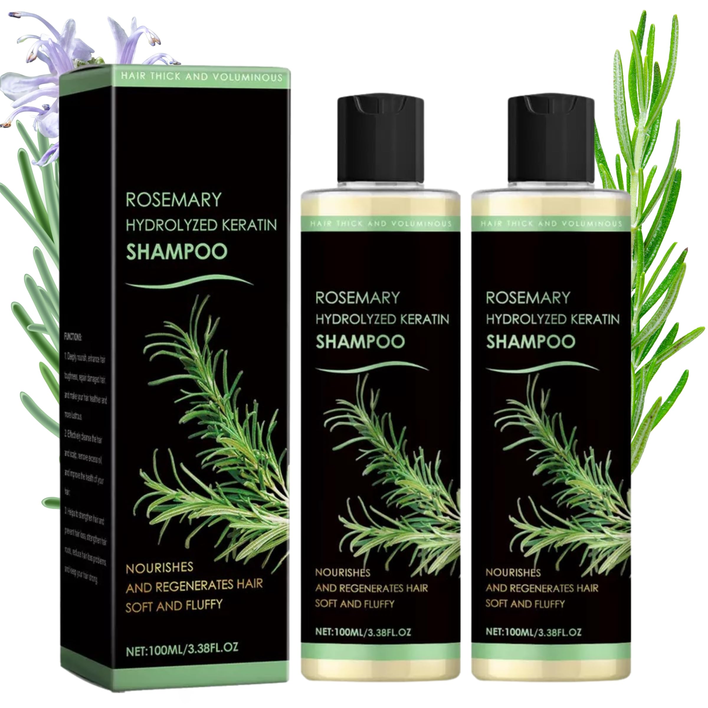 XYFSZDQJZHG rosemary shampoo bottle front for thicker-looking hair and revitalized scalp
