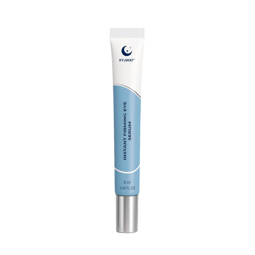 XYJIAXI Instant Firming Eye Serum bottle close-up for a lightweight, quick-absorbing routine.