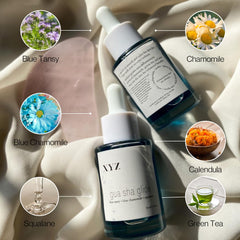 XYZ Skin Gua Sha Glide blue tansy and blue chamomile in soothing formula