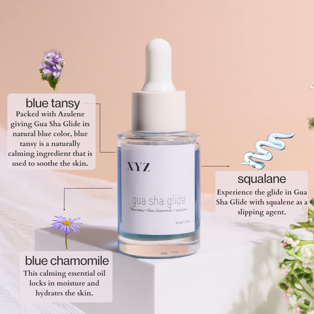XYZ Skin Gua Sha Glide spa setup suggests routine-friendly care