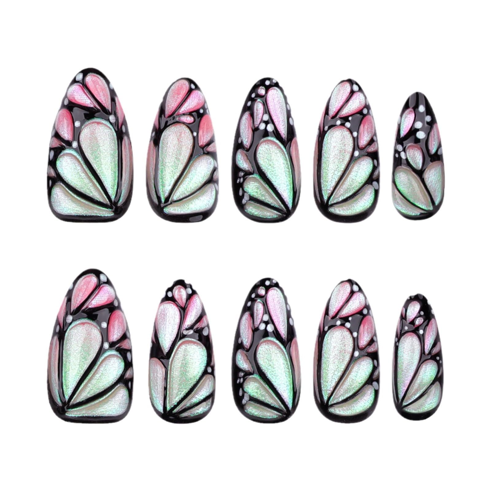XZMeiLun medium almond nails kit with 12 sizes for a precise fit