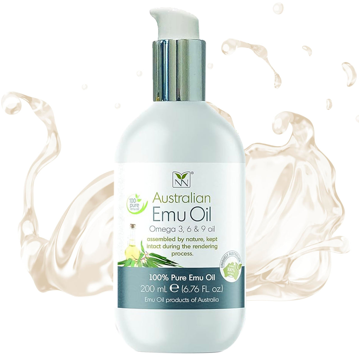 Y Not Natural Pure Emu Oil bottle close-up showing hydration-ready formula