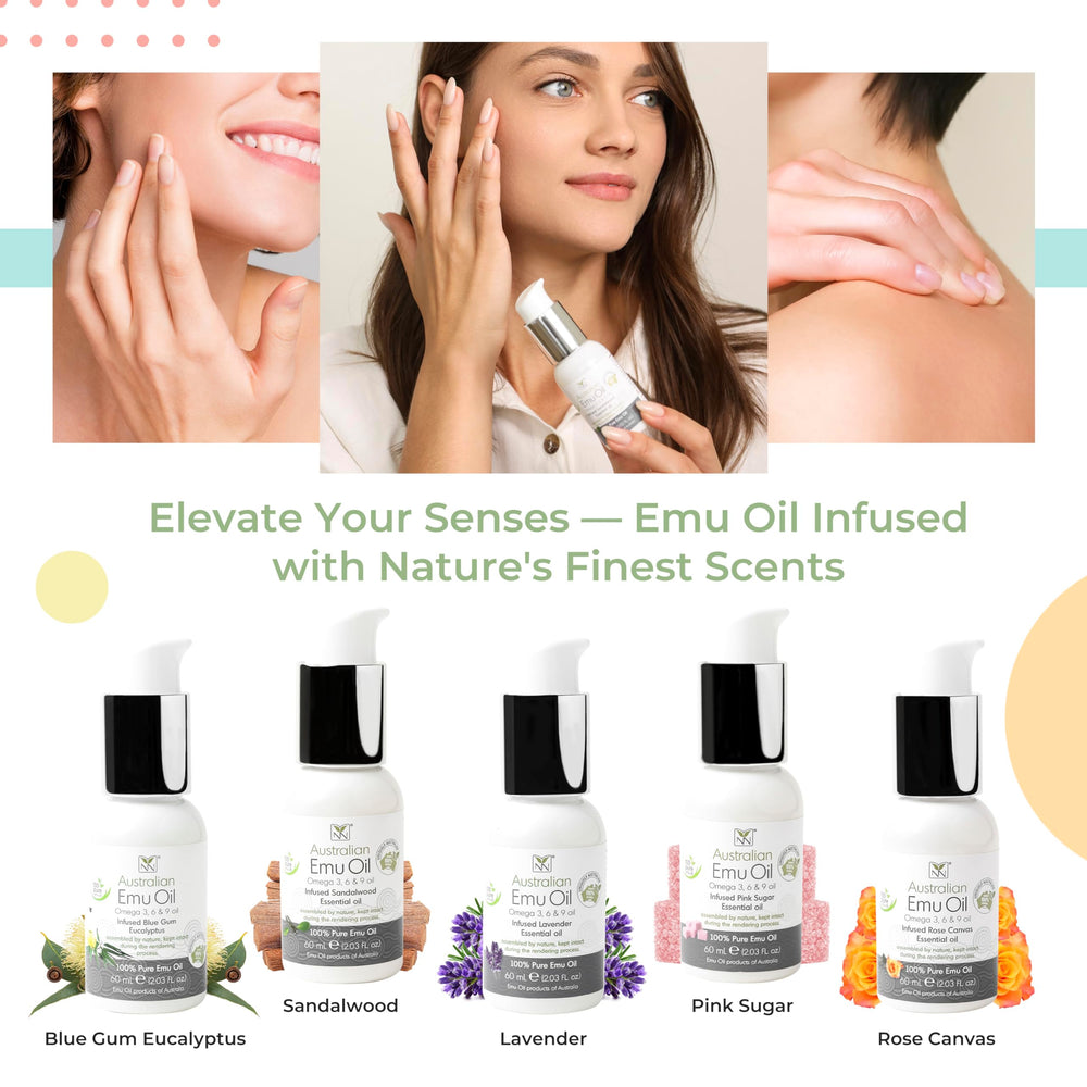 Y Not Natural Emu Oil massaged into hair and scalp for moisture.