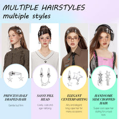 Eight shapes include stars and pentagrams for creative updos.
