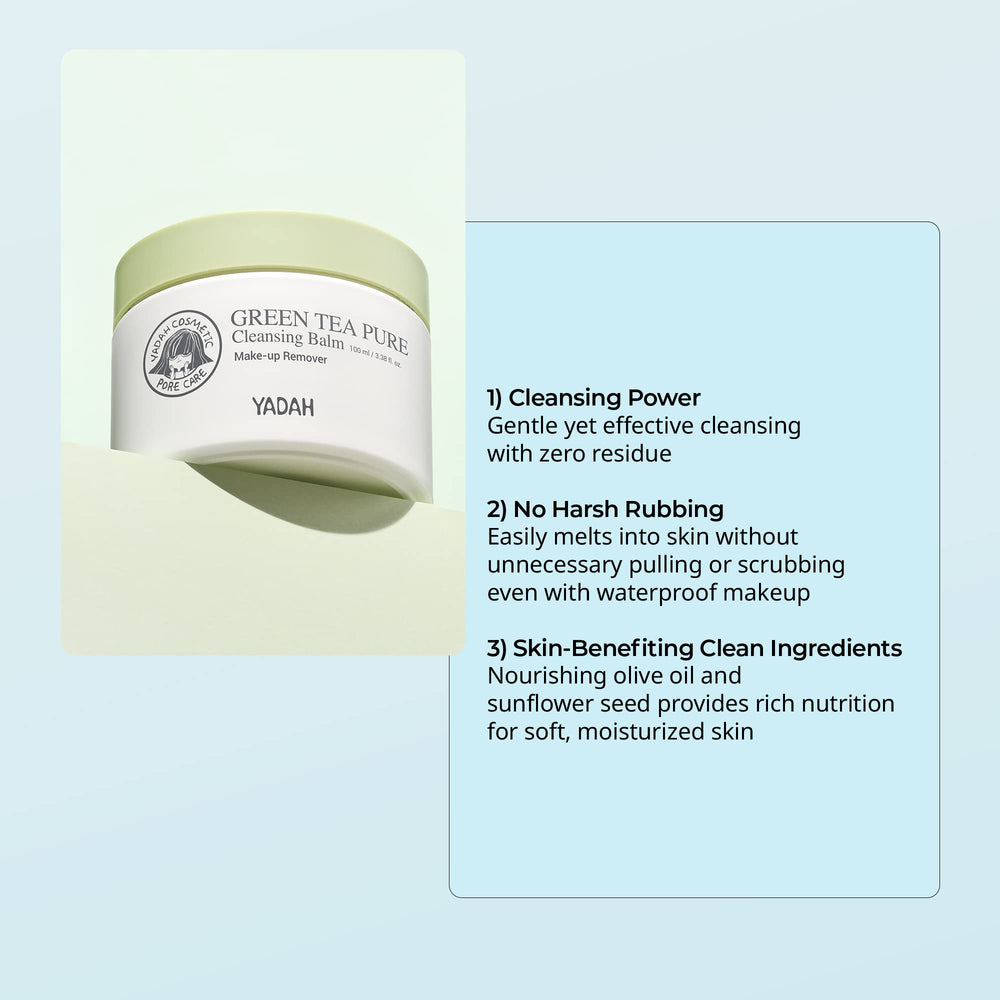 Smoothing YADAH balm during application for a gentle cleanse.