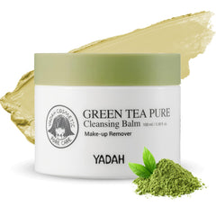 YADAH Green Tea Cleansing Balm jar with melt-away texture for makeup removal.