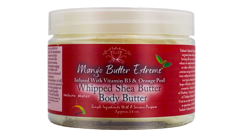 Yadain Mango Butter Extreme jar with whipped texture delivering deep hydration for face and body