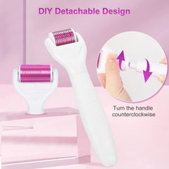 YaFex Derma Roller replaceable-heads for easy customization.