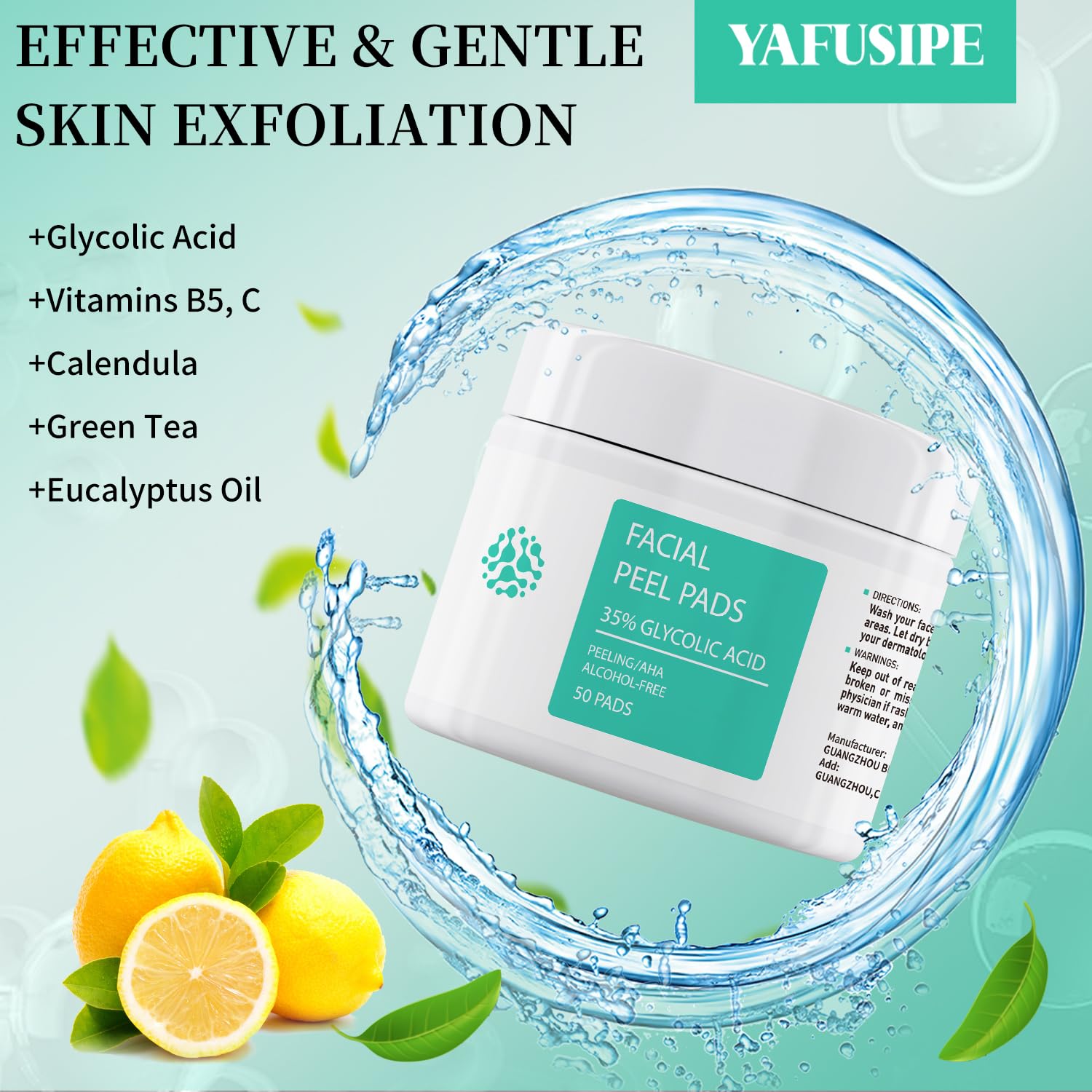 YAFUSIPE exfoliating face wipes texture for daily gentle use