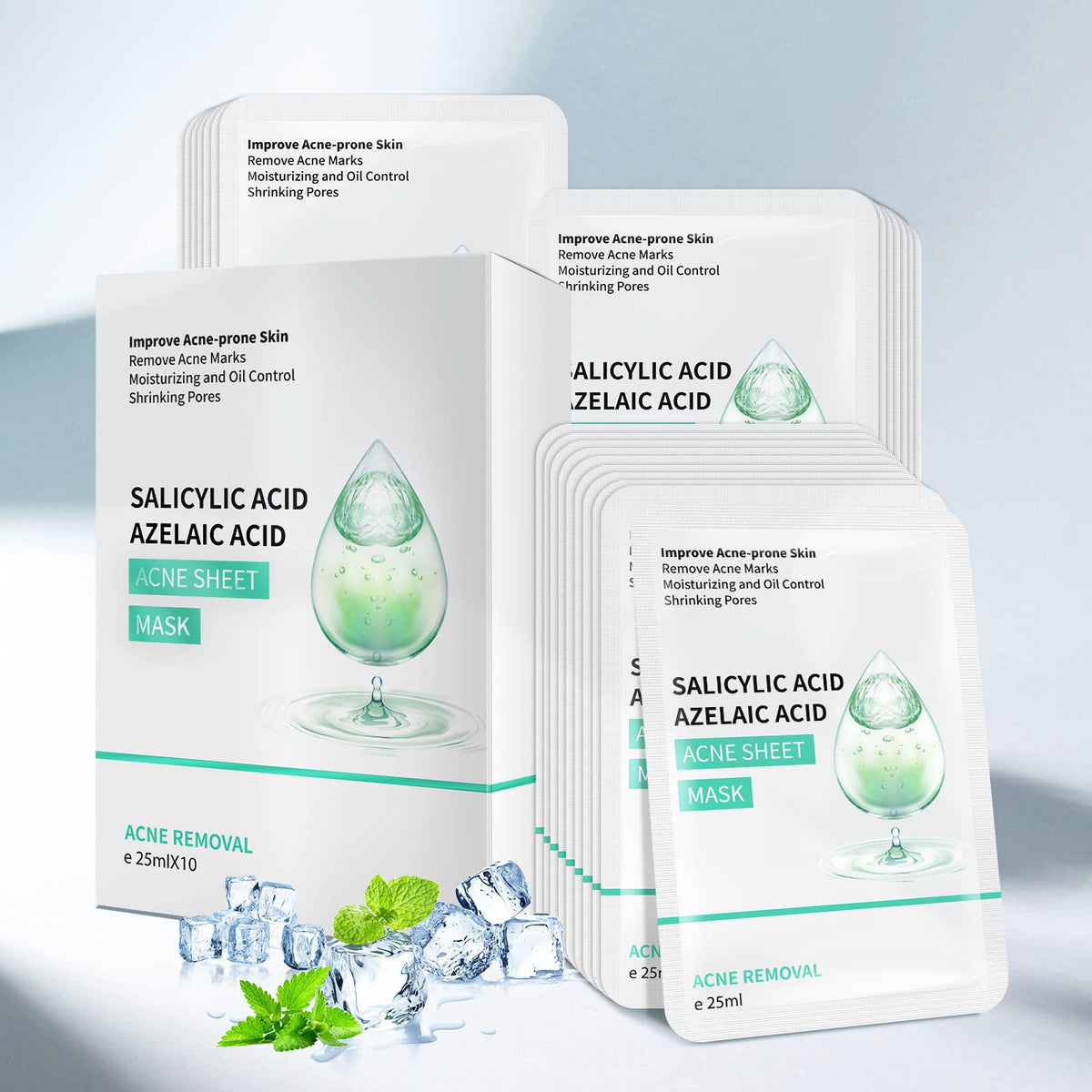 YAFUSIPE facial mask acne-treatment soothes redness and balances oil.