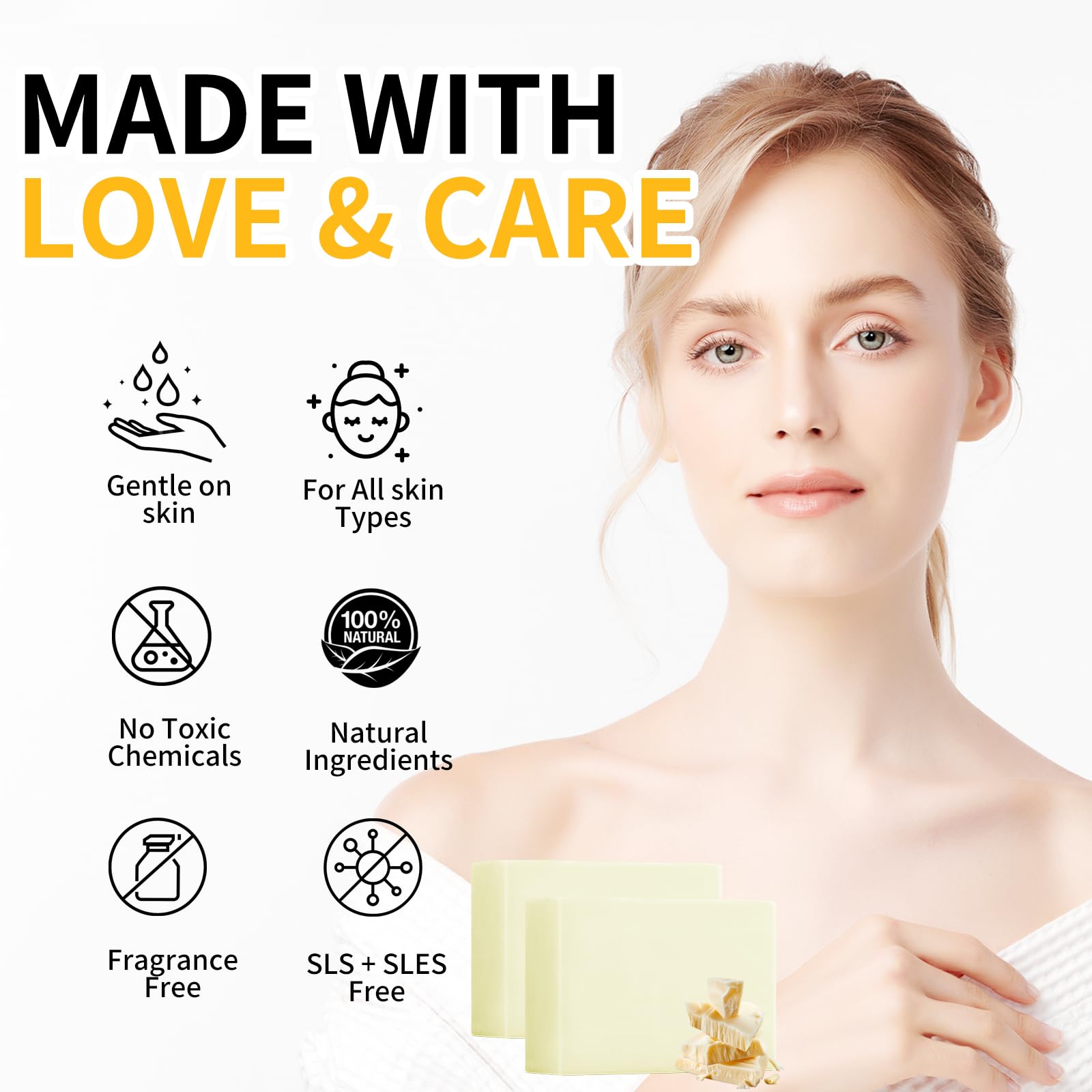 YAFUSIPE handcrafted soap bars arranged to emphasize artisanal quality.