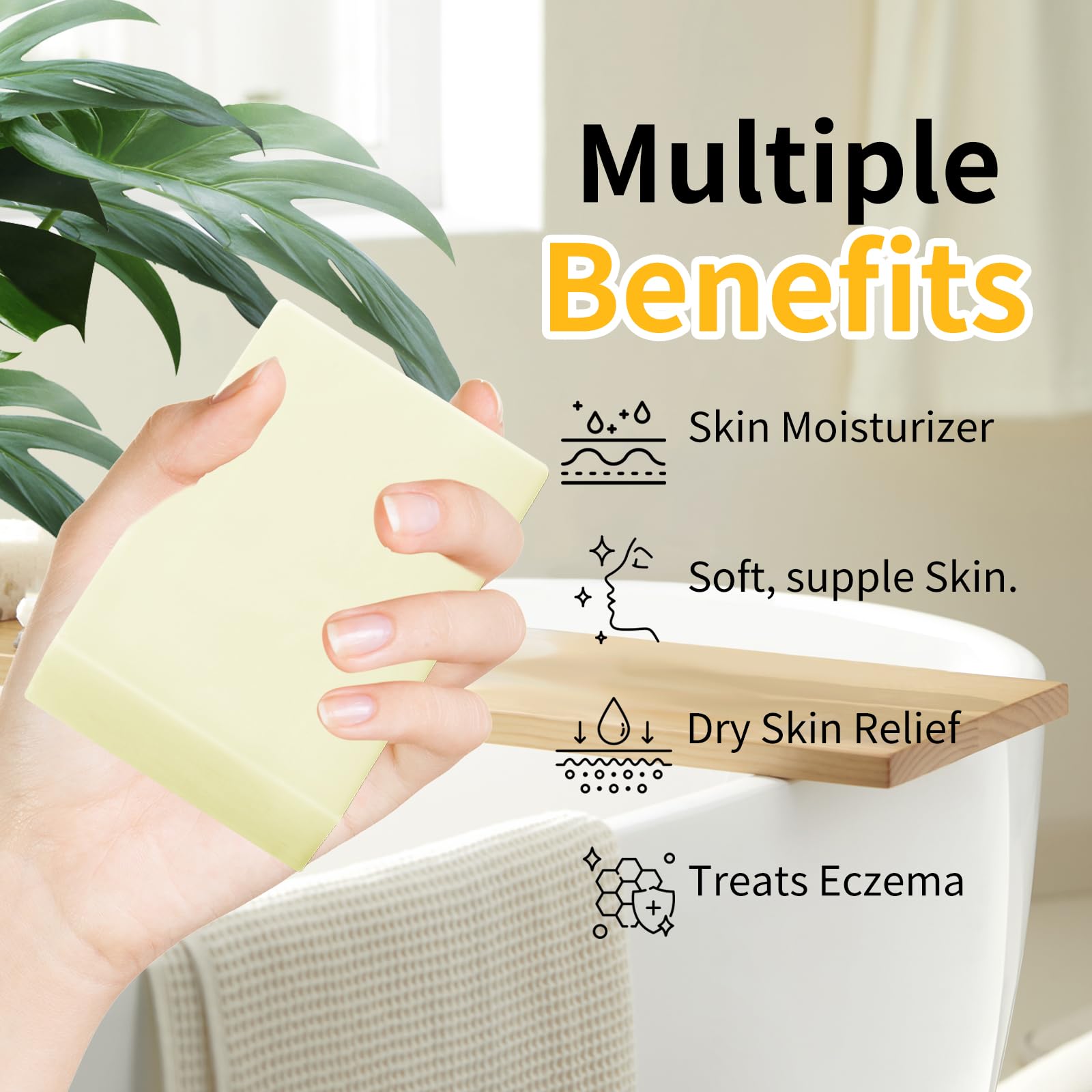 YAFUSIPE moisturized skin after use illustrated by soft lather.