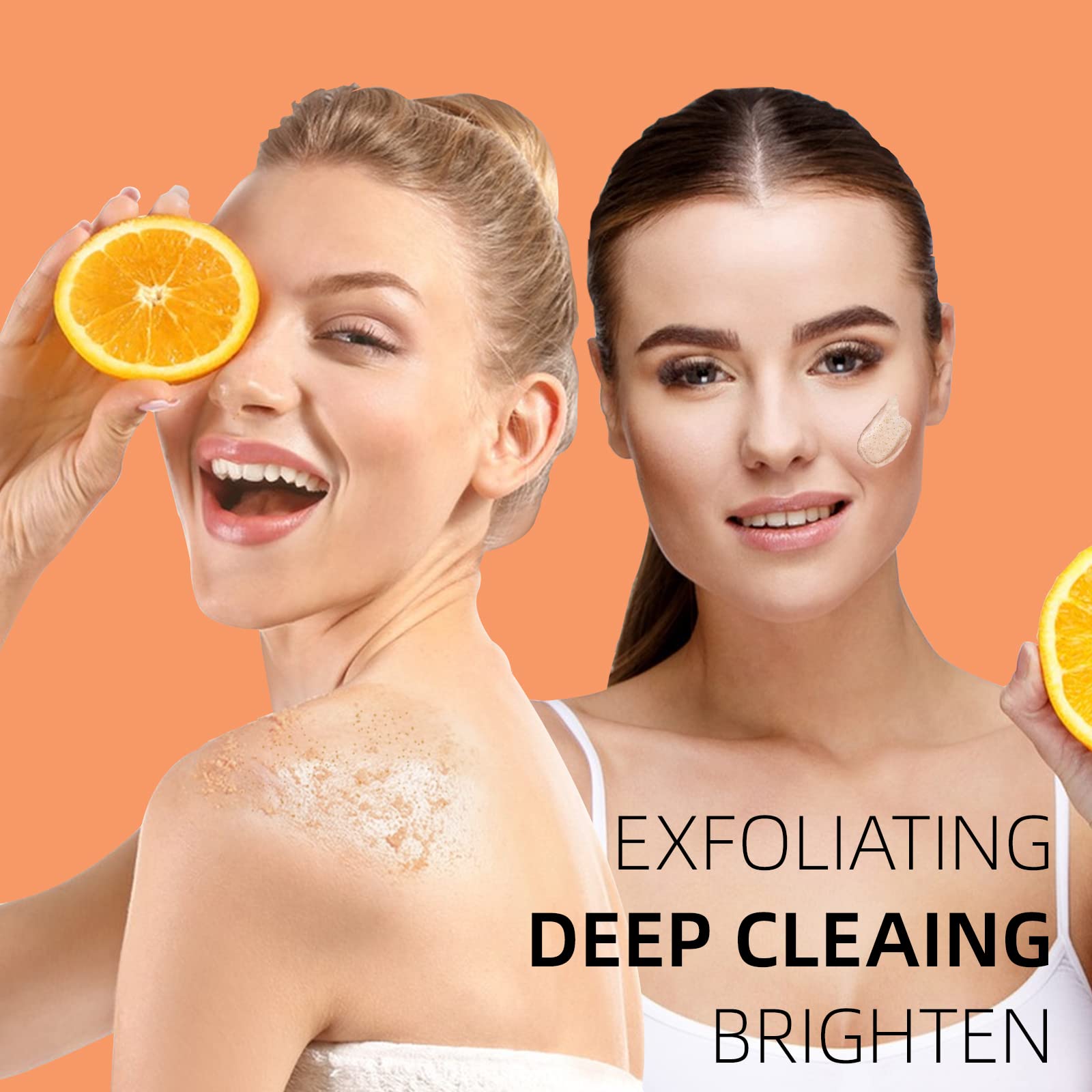 Spa-style bathroom setup featuring YAFUSIPE Vitamin C Retinol Scrub