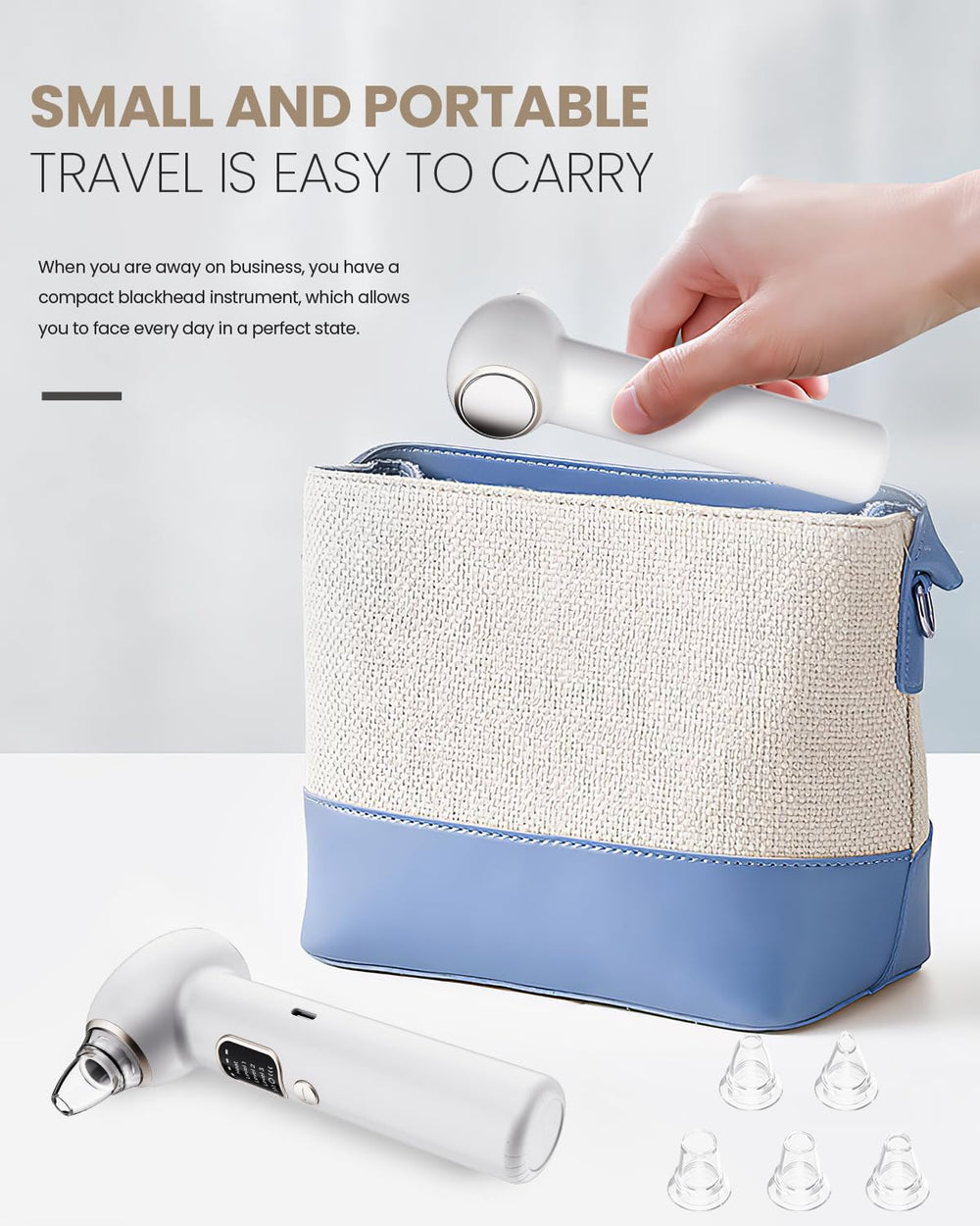 YAGETU Pore Vacuum Remover in use with gentle suction on skin