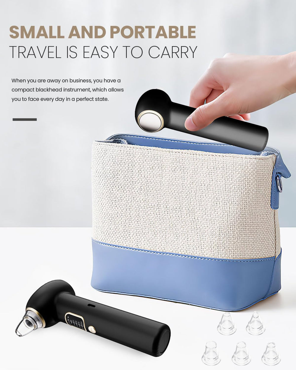 YAGETU Pore Vacuum travel-friendly for on-the-go skincare.