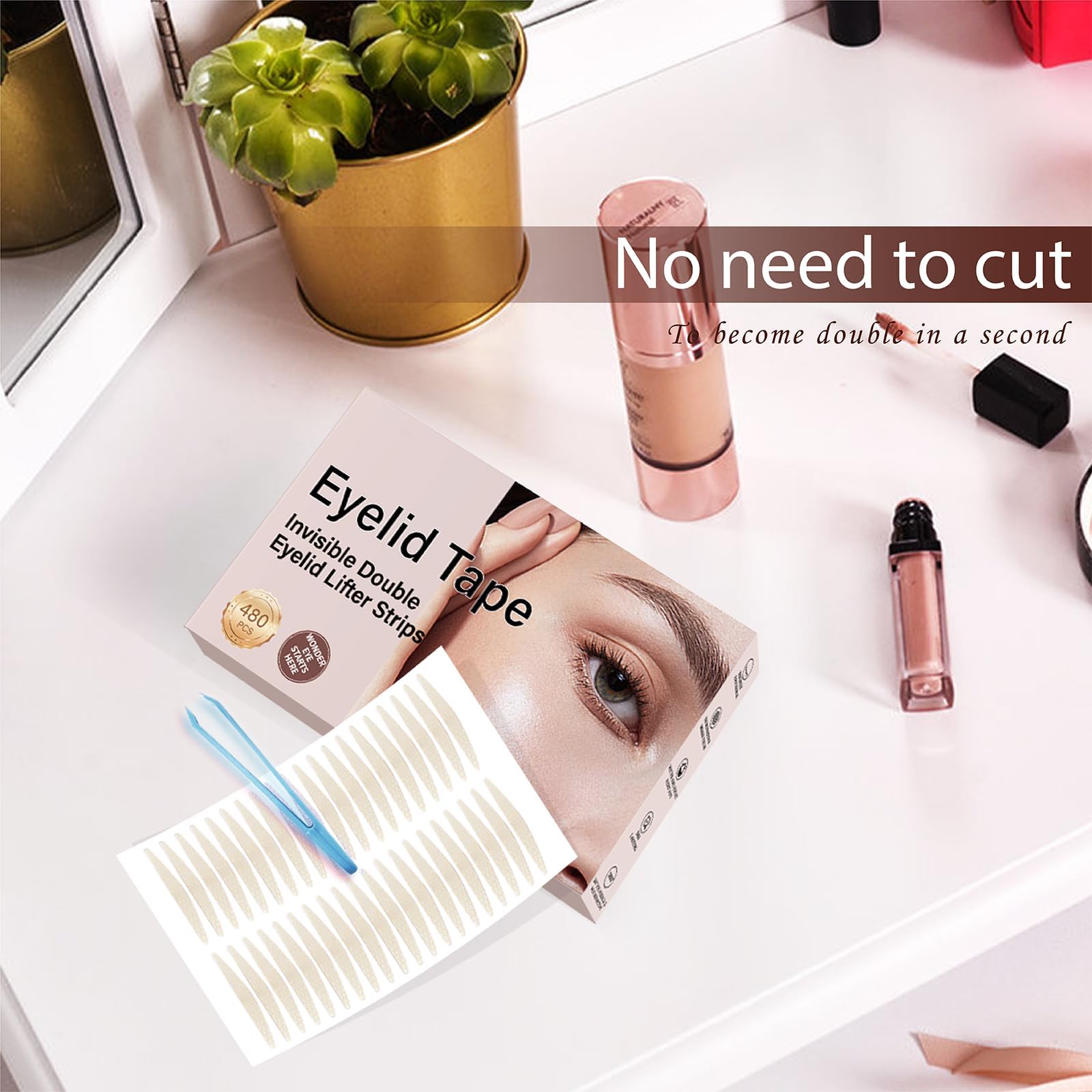 Gift-ready YAGUVI eyelid tape set in packaging.