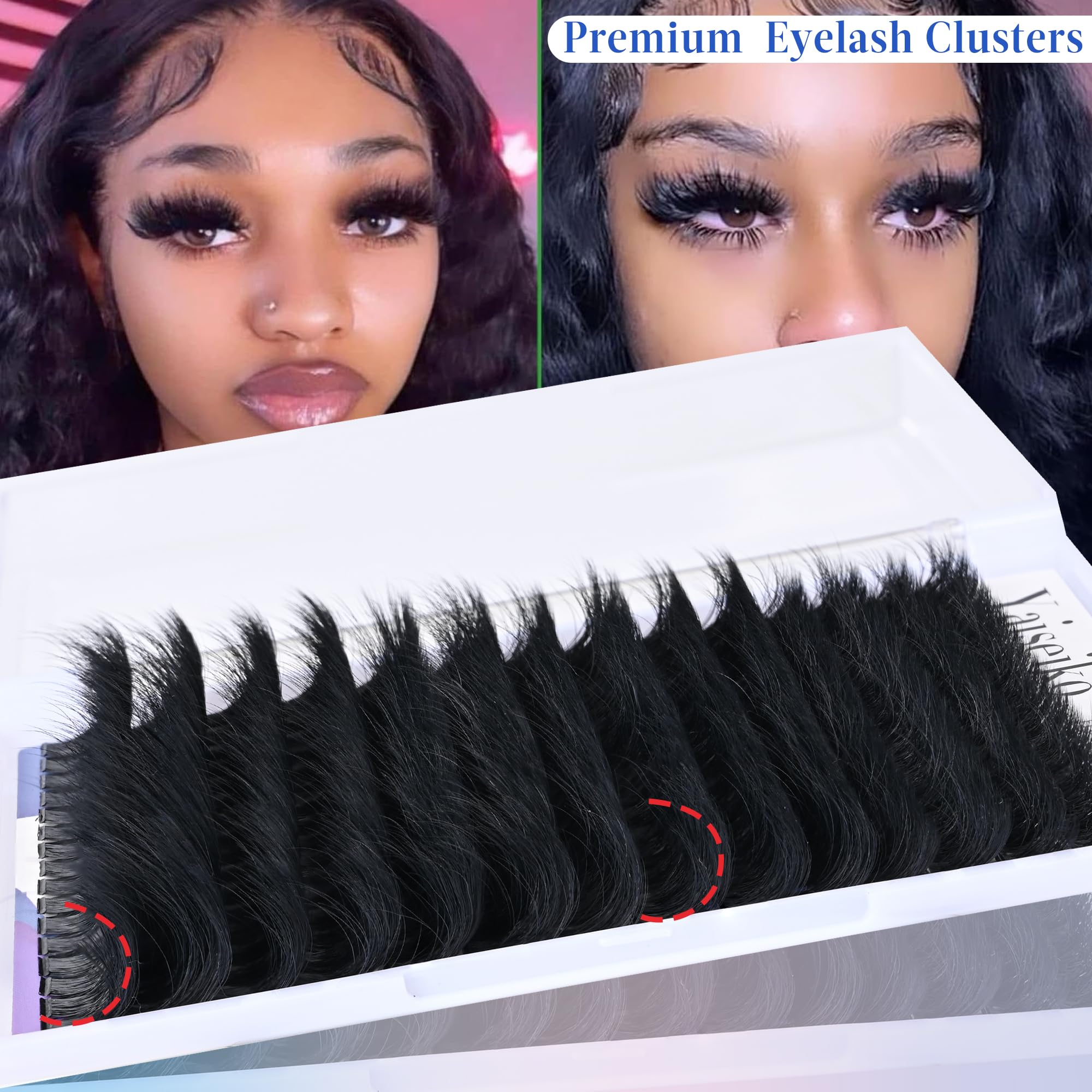 Yaiseiko cotton thin-band lashes sit gently on lids for a secure, comfortable fit.