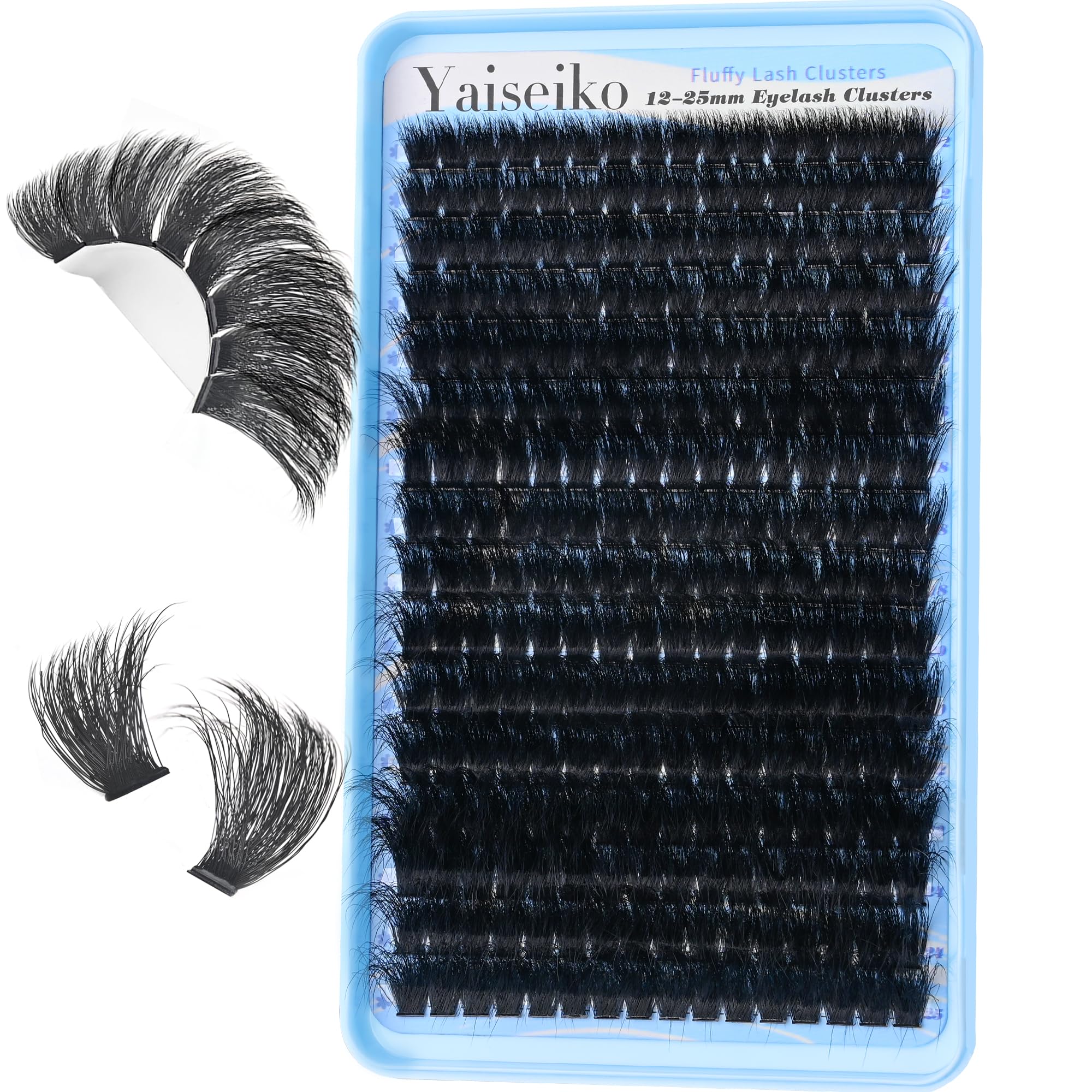 Yaiseiko fluffy lash clusters 260D deliver dramatic volume for at-home wear.
