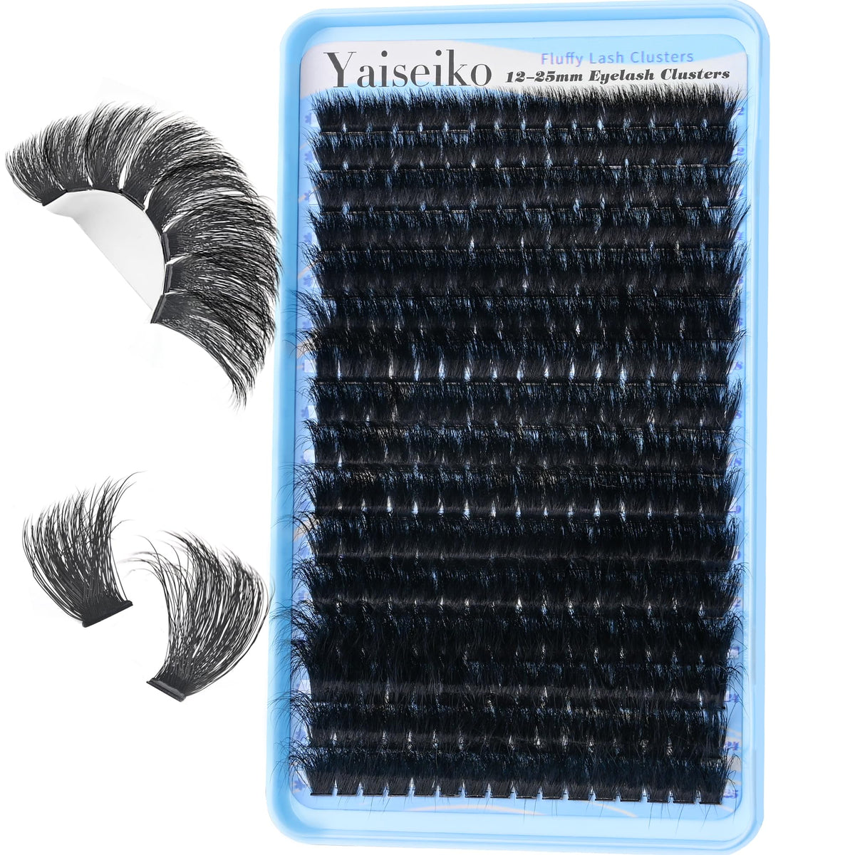 Yaiseiko fluffy lash clusters 260D deliver dramatic volume for at-home wear.