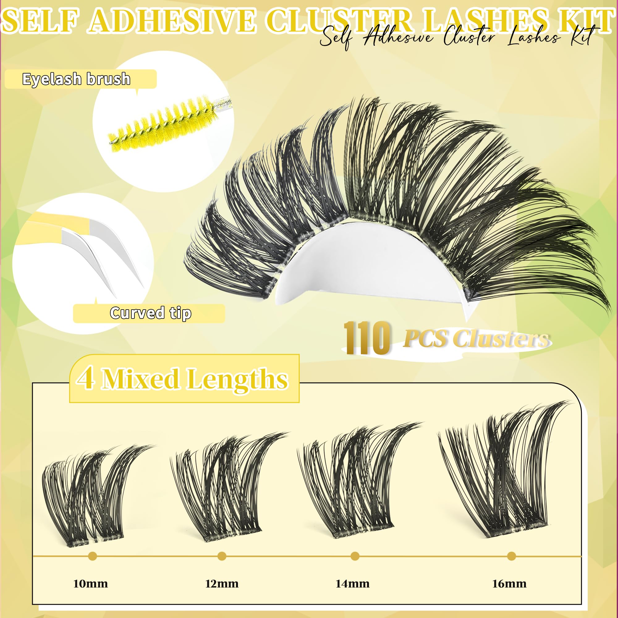Yaiseiko lash brush to separate and blend clusters for a natural finish.
