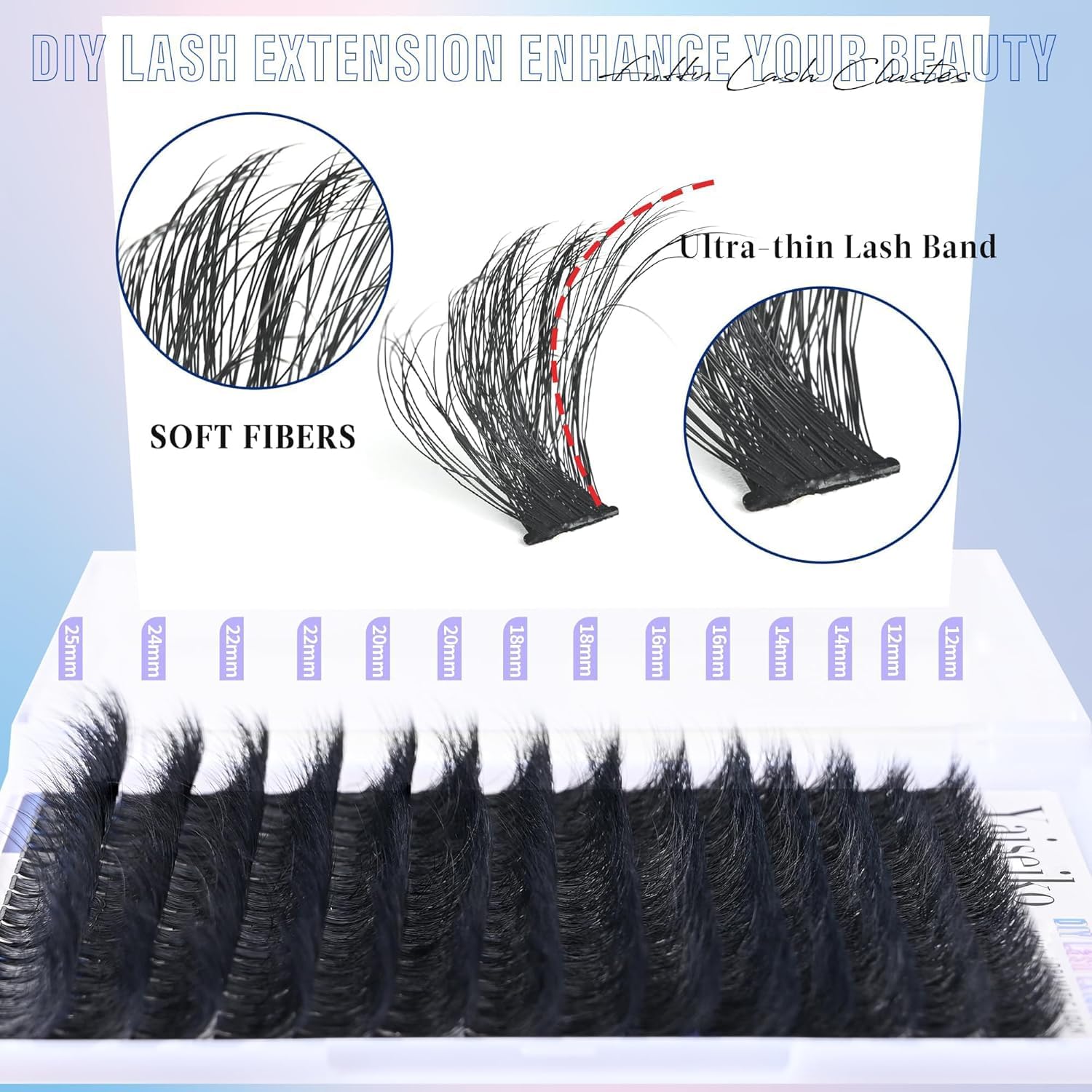 Yaiseiko 224pcs volume lashes for efficient at-home DIY lash extensions.