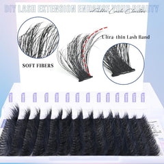 Yaiseiko 224pcs volume lashes for efficient at-home DIY lash extensions.