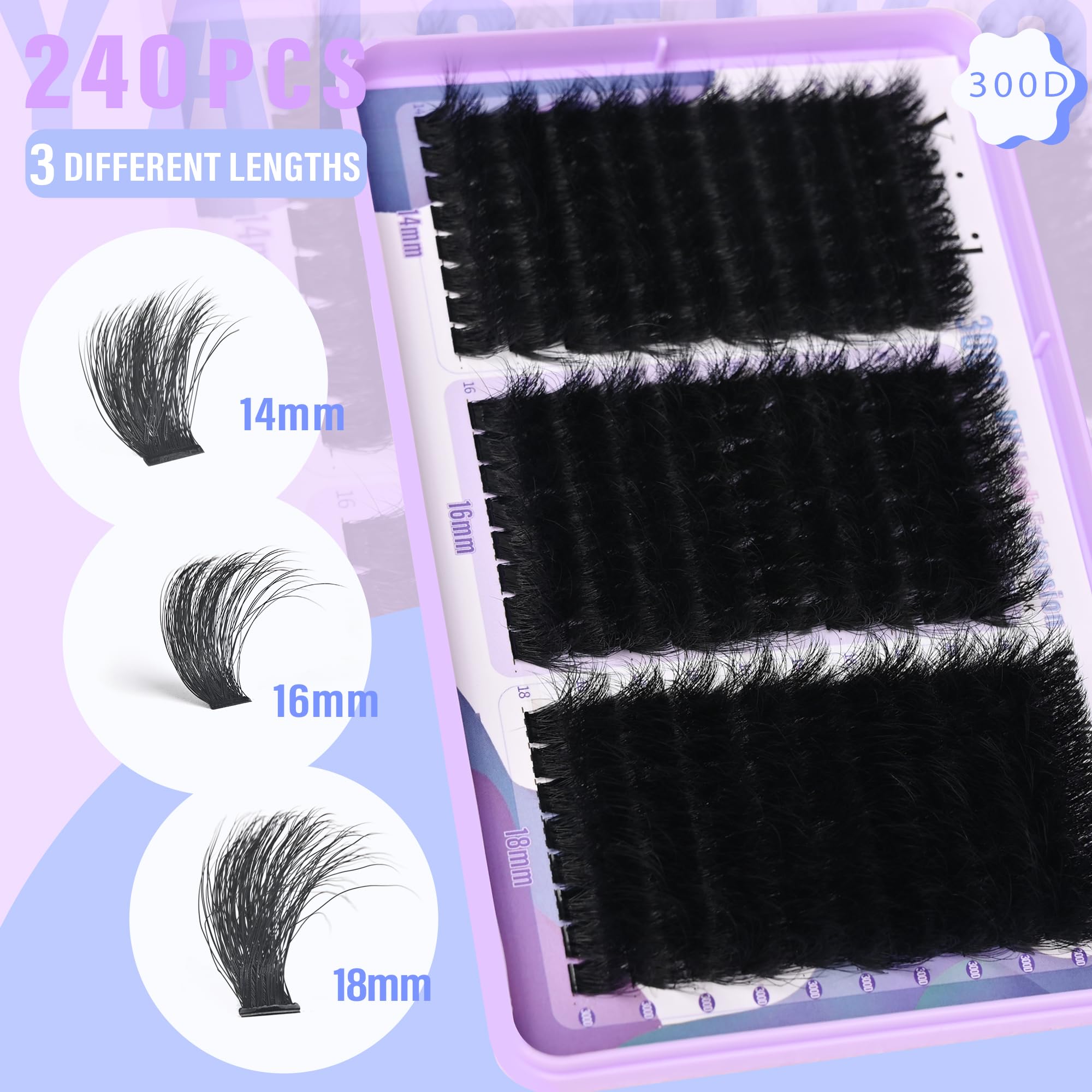 Yaiseiko Lash Clusters D-Curl lift eyes with dramatic definition and lightweight wear.