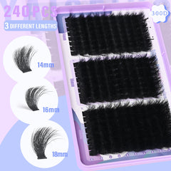 Yaiseiko Lash Clusters D-Curl lift eyes with dramatic definition and lightweight wear.