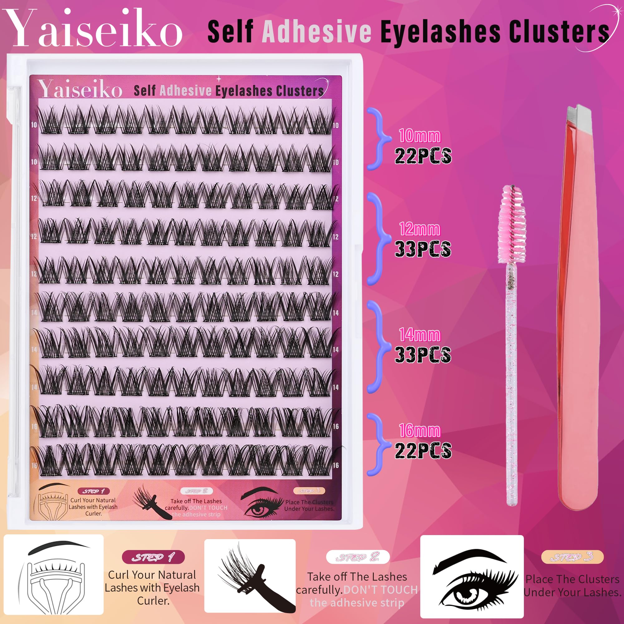 Yaiseiko no irritation no residue lashes for clean removal