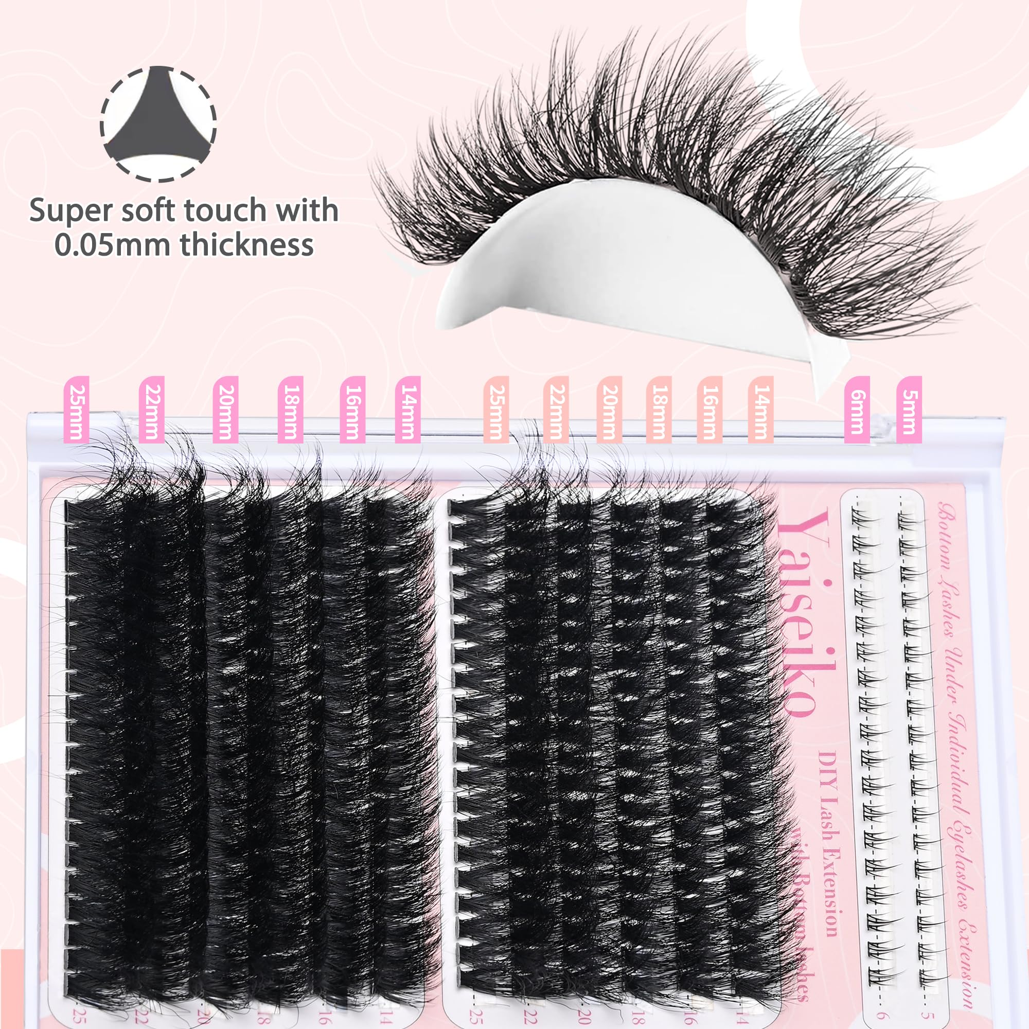 Yaiseiko plant fiber lashes with a soft band for comfort