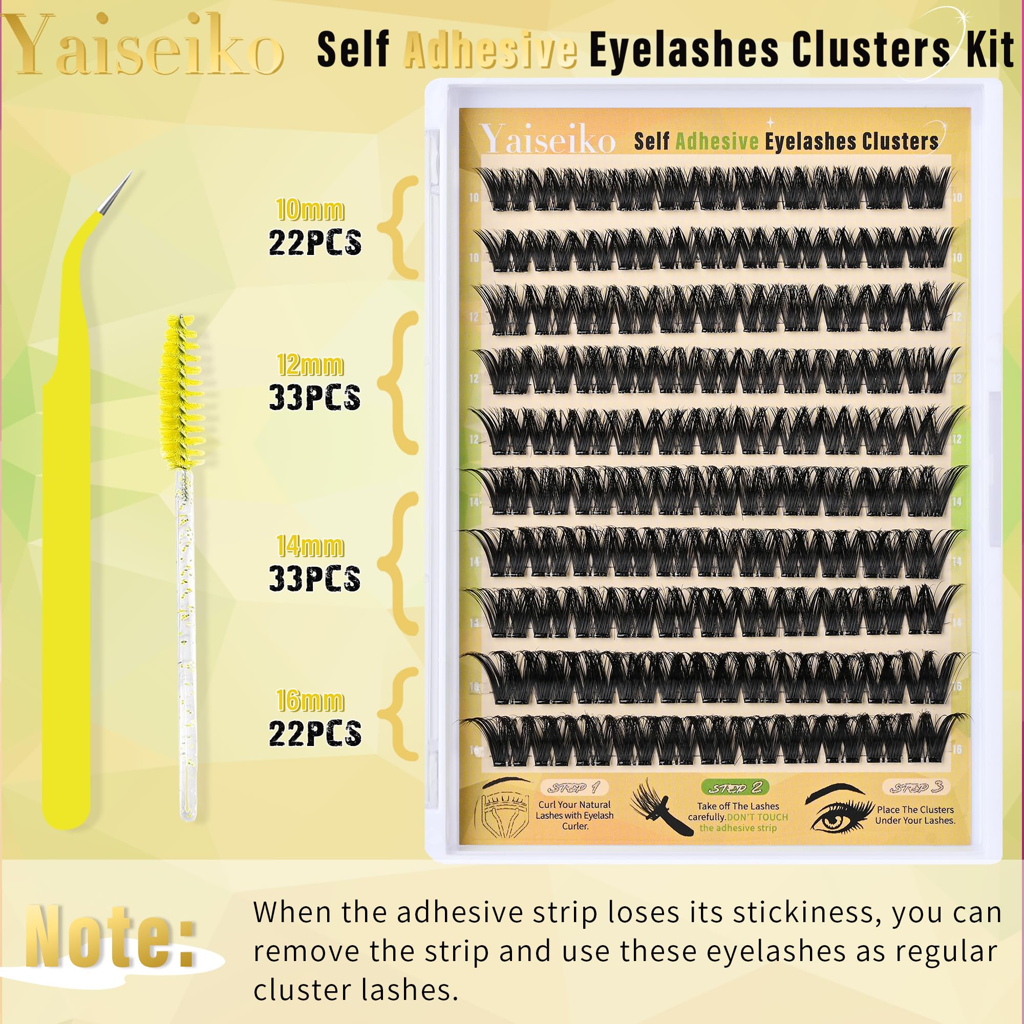 Yaiseiko translucent band close-up showing invisible lash line for a seamless finish.