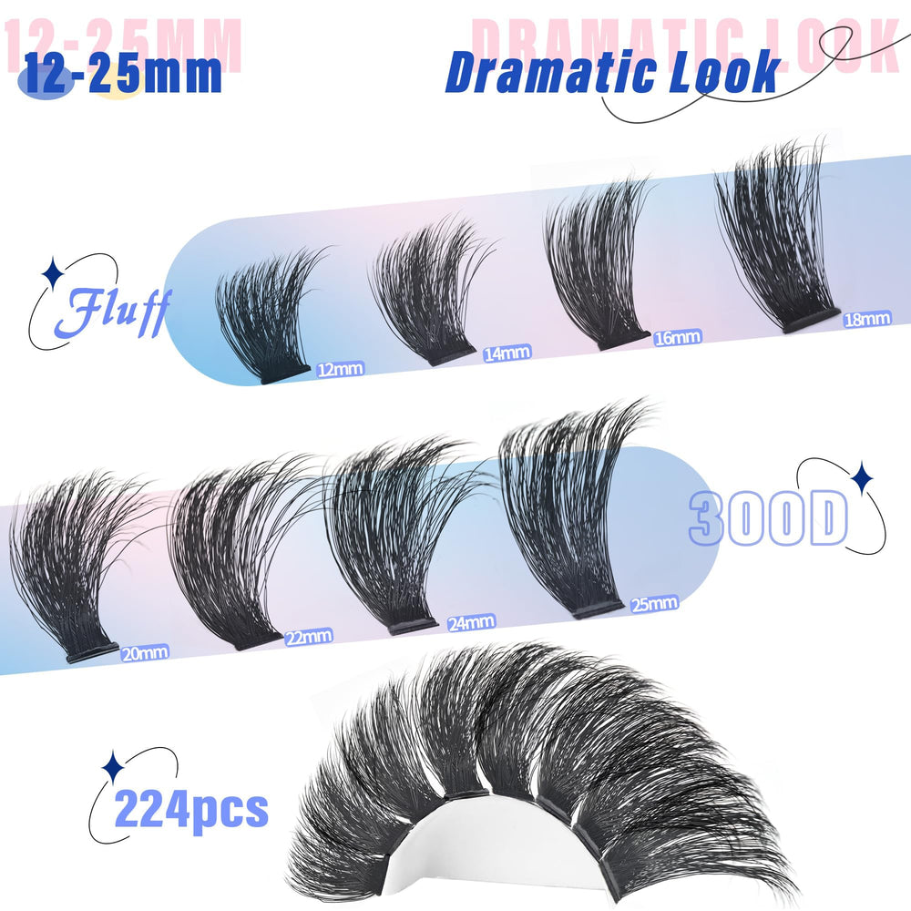 Yaiseiko volume lashes 12-25mm D Curl suit different eye shapes for versatile styles.