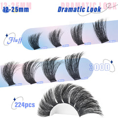 Yaiseiko volume lashes 12-25mm D Curl suit different eye shapes for versatile styles.