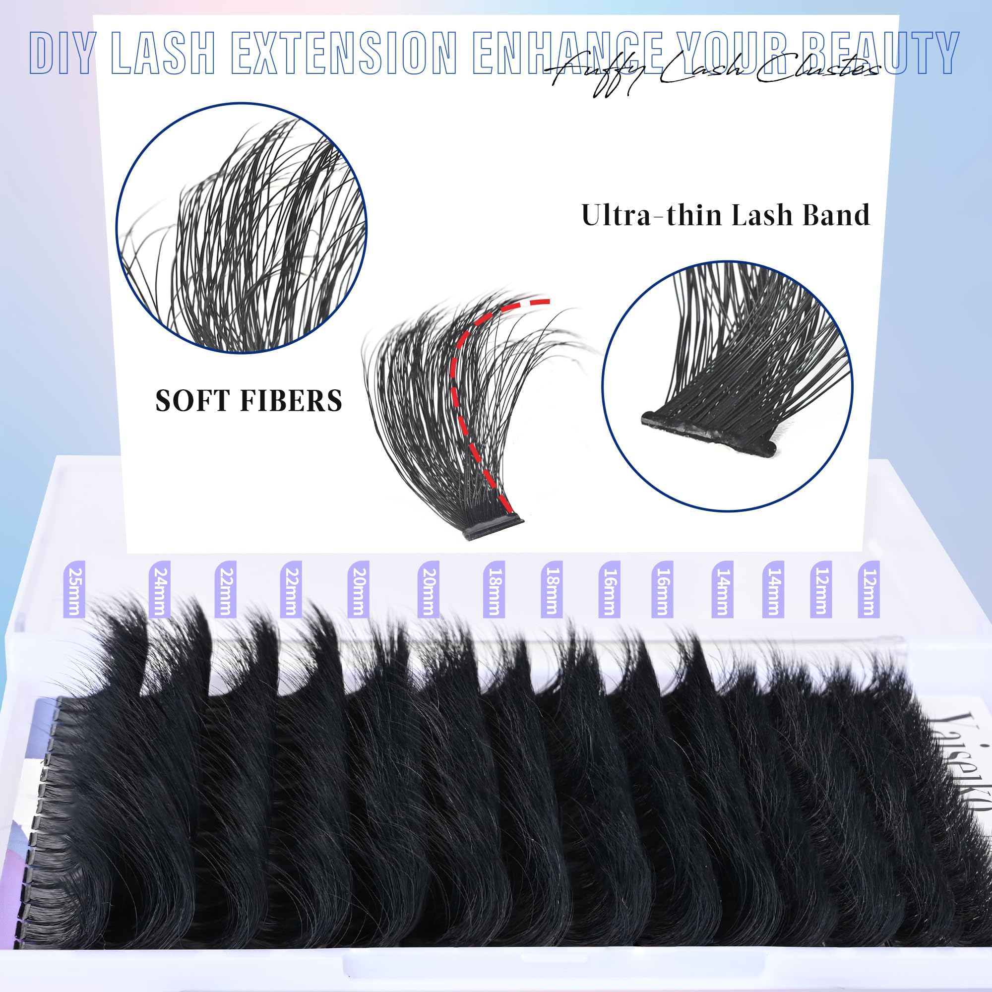 Yaiseiko waterproof lash clusters endure daily wear and light moisture.