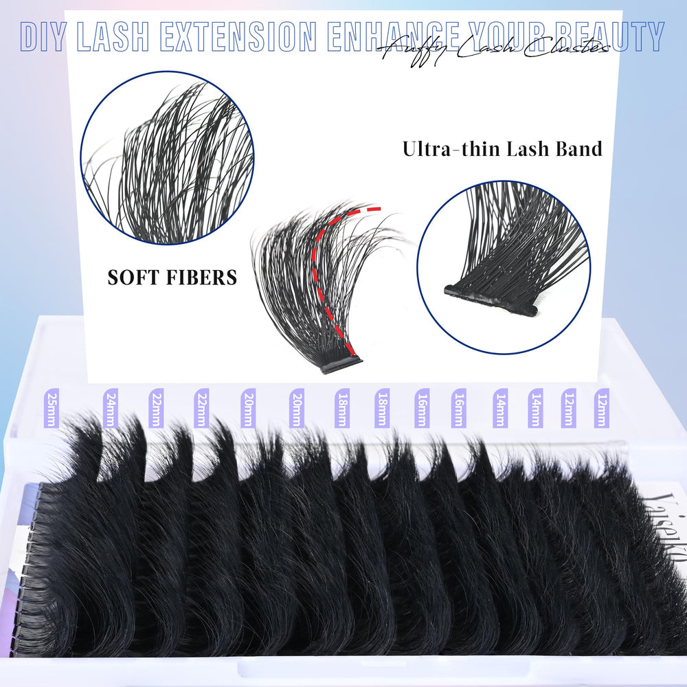 Yaiseiko waterproof lash clusters endure daily wear and light moisture.