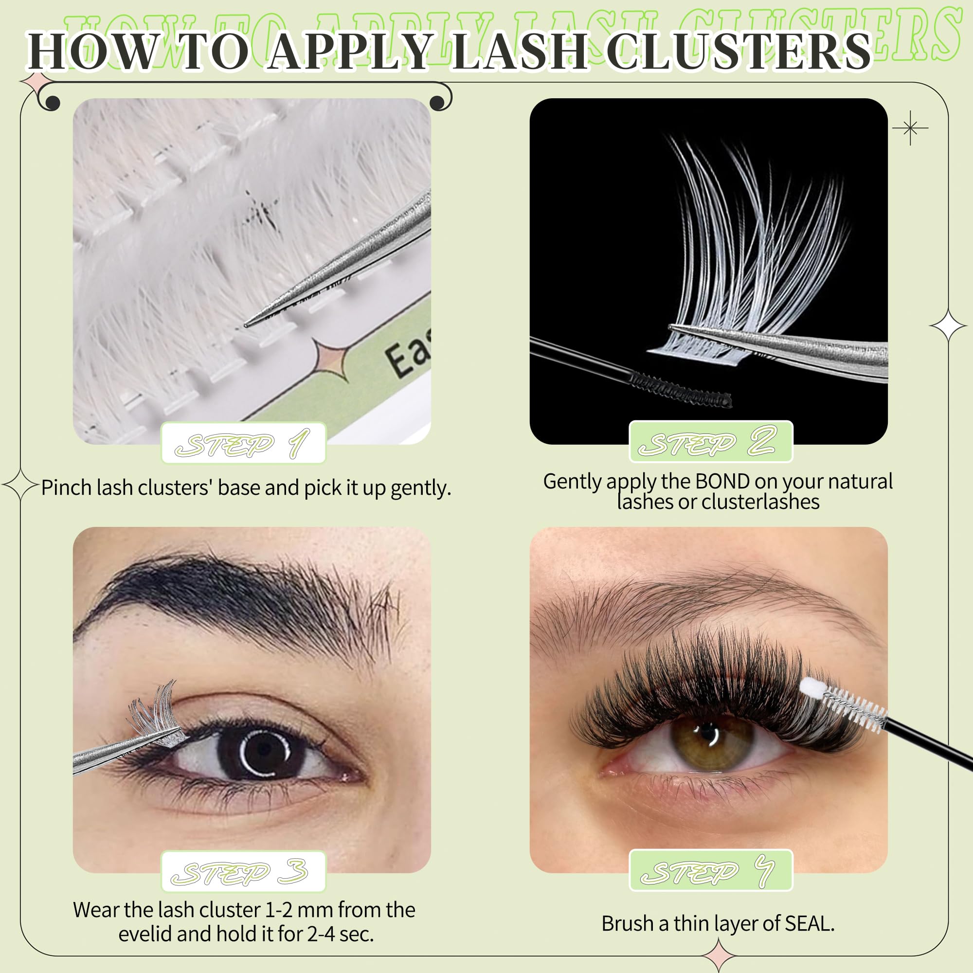 Yaiseiko white lashes packaging highlights reusable 50D fibers and quality