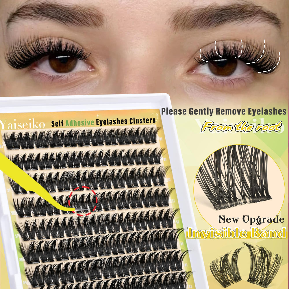 Yaiseiko wispy clusters 10-16mm C curl for a natural, feathery look.