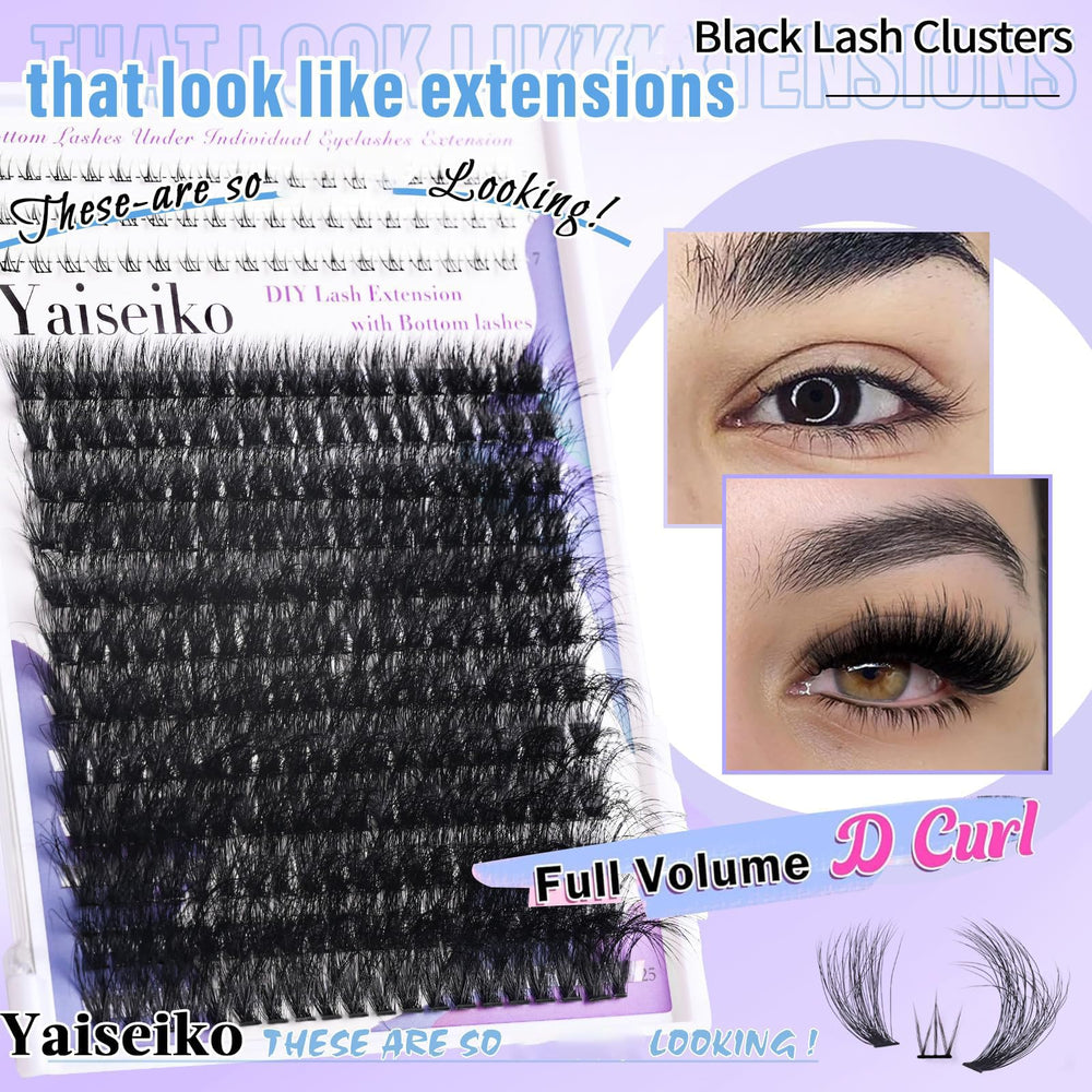 Yaiseiko wispy D-curly lashes create a lightweight, long-lasting look.