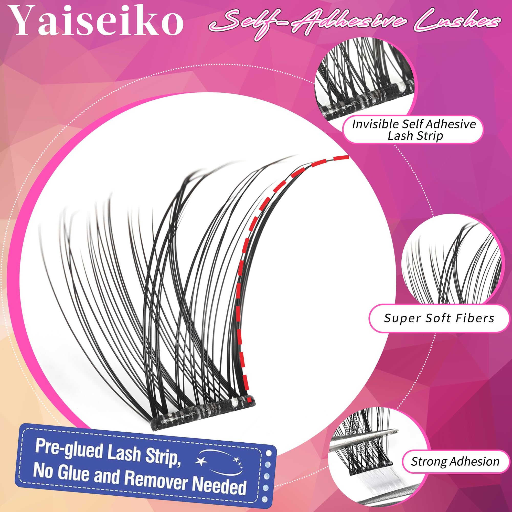 Yaiseiko wispy natural lash clusters for a soft everyday look