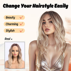 YaissmyLu middle-part ash-blonde close-up highlights texture