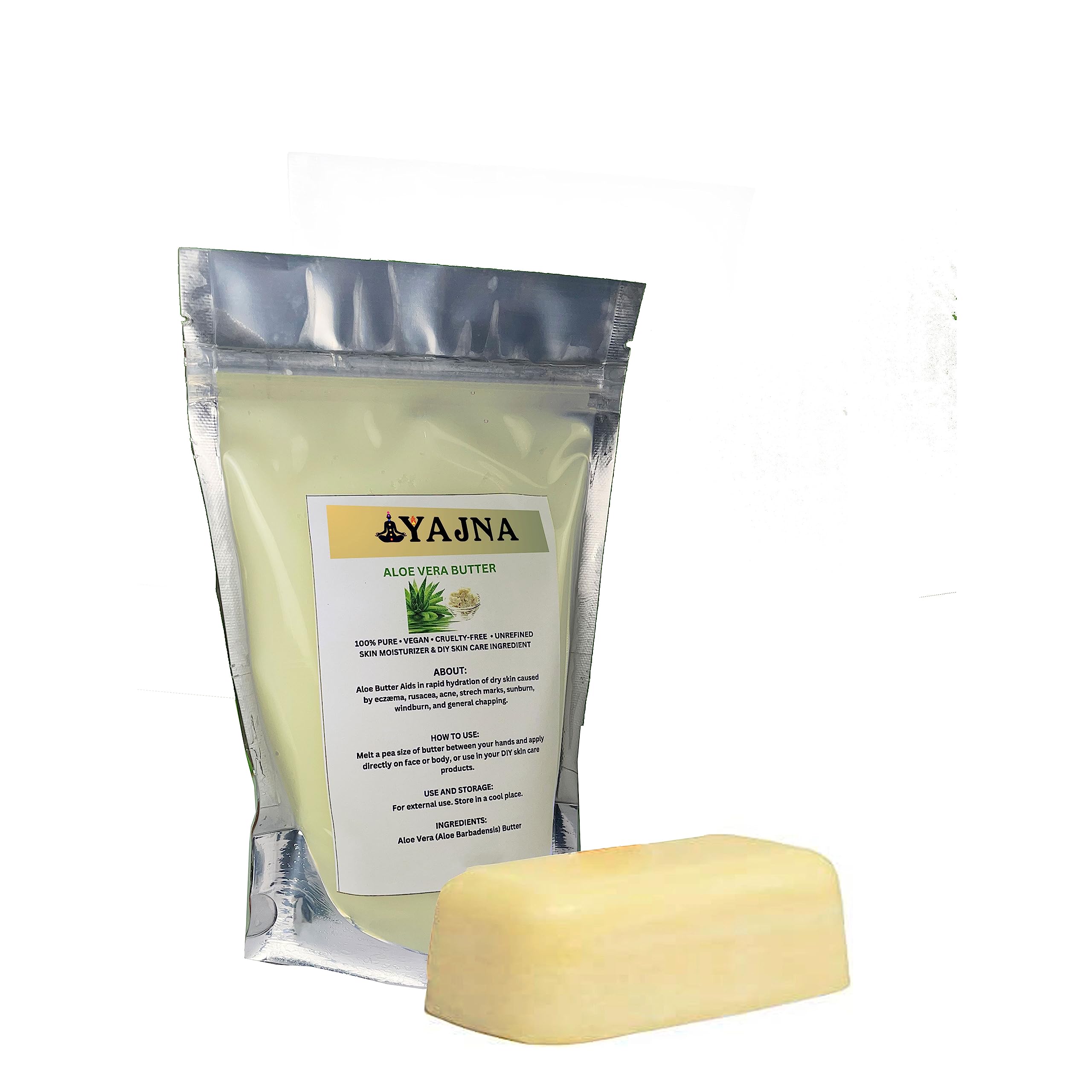 Yajna Aloe Vera Butter on the body providing premium hydration