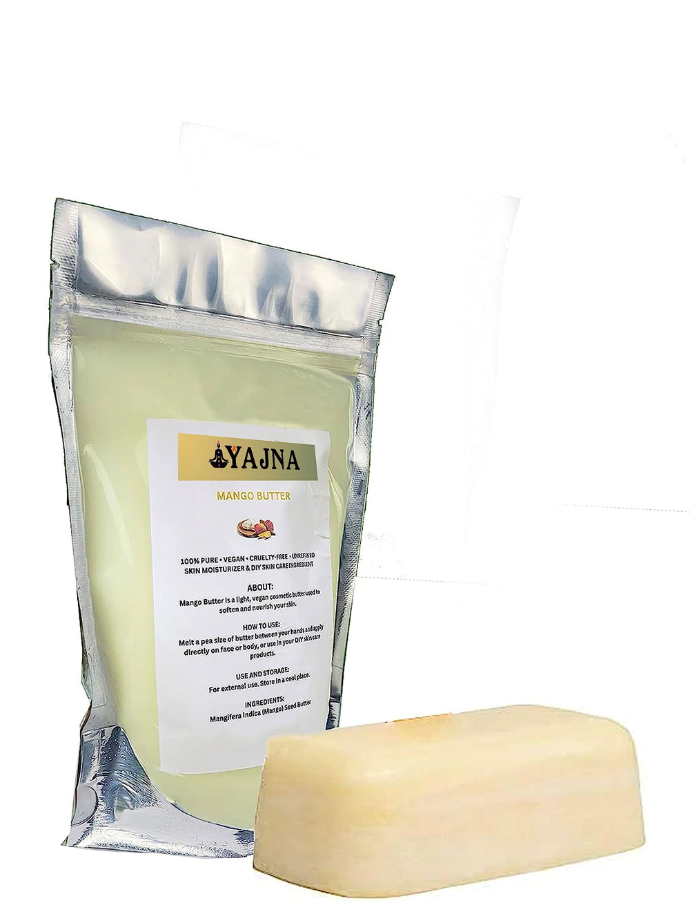 Application of mango butter on the face for gentle hydration.