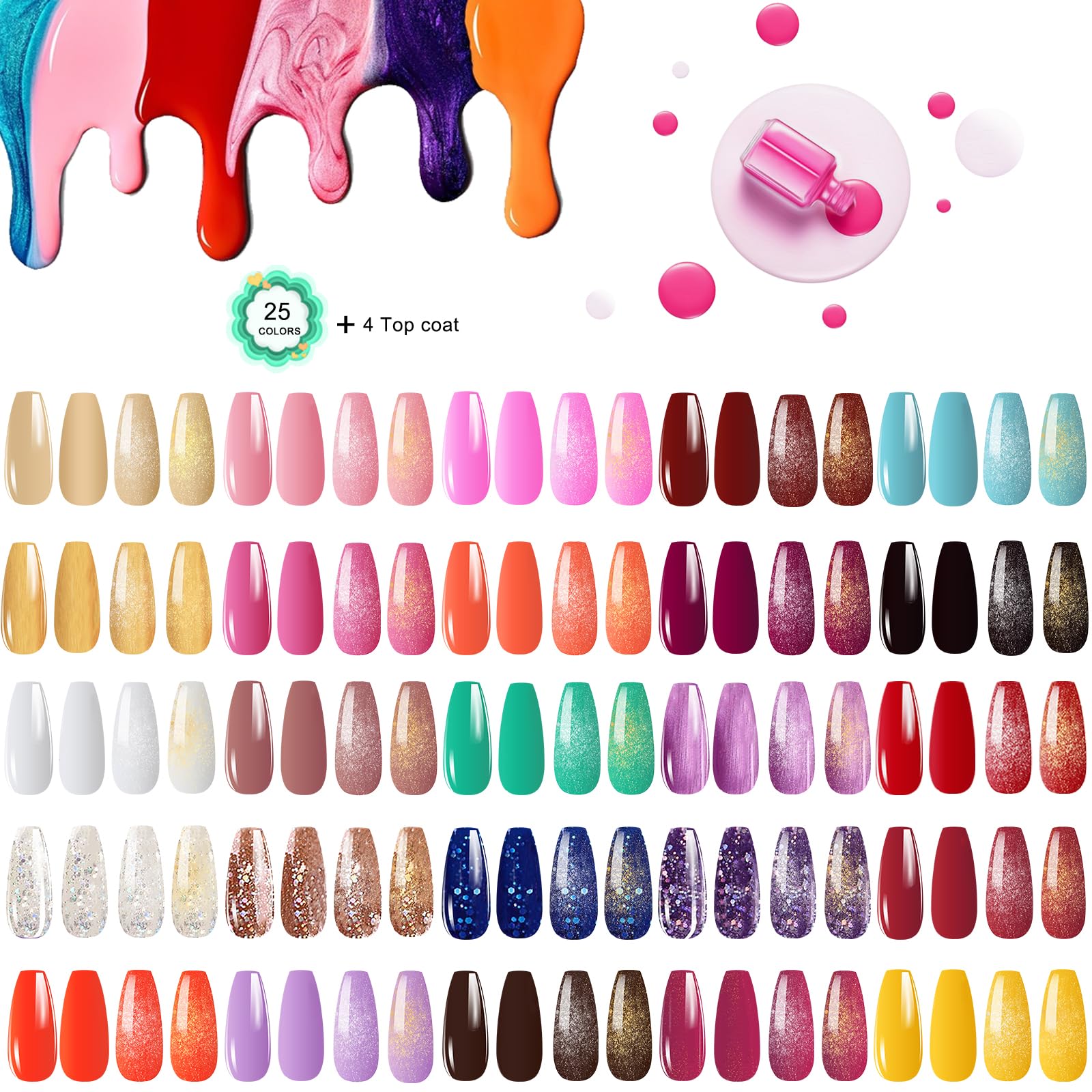 YALSYNY decorations for accent nails and sparkle.