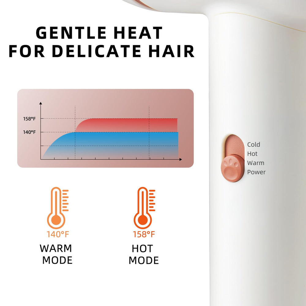 YALICE anti-scald design provides safe heat for children's hair.