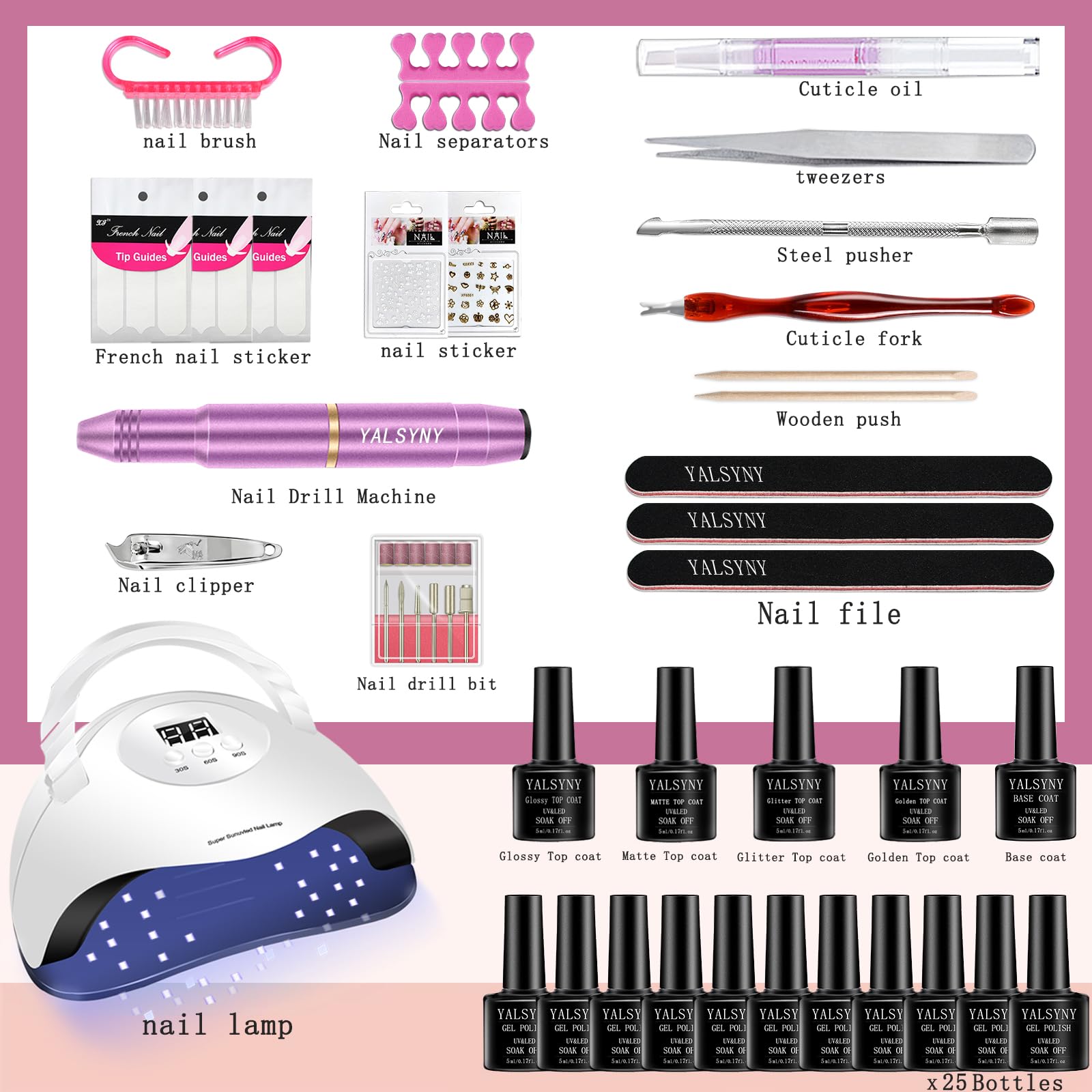 YALSYNY UV LED nail dryer pictured for fast, even curing.