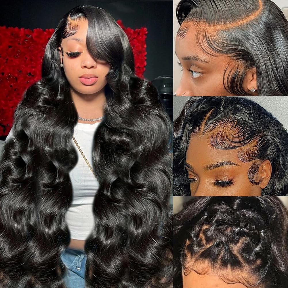 Yamikk 13x6 lace-front wig with body wave for natural styling.