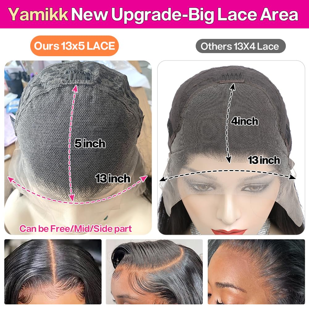 Yamikk soft breathable lace-front wig for all-day comfort